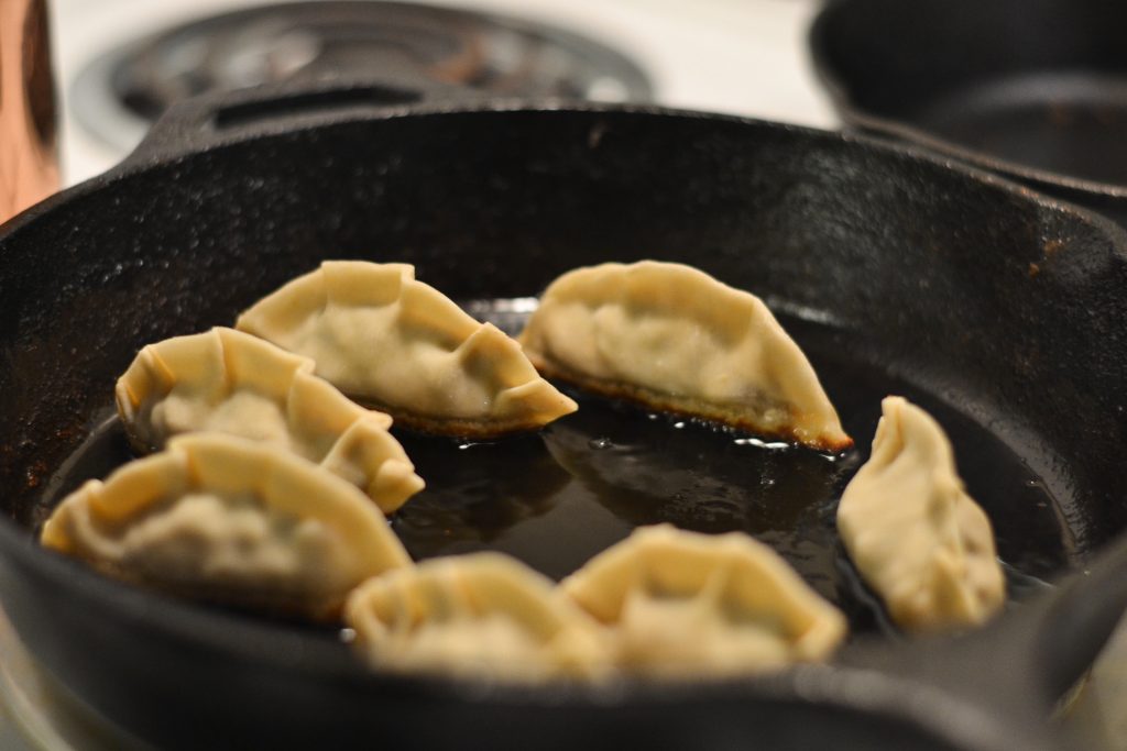 Cook Potstickers in a Cast Iron Pan