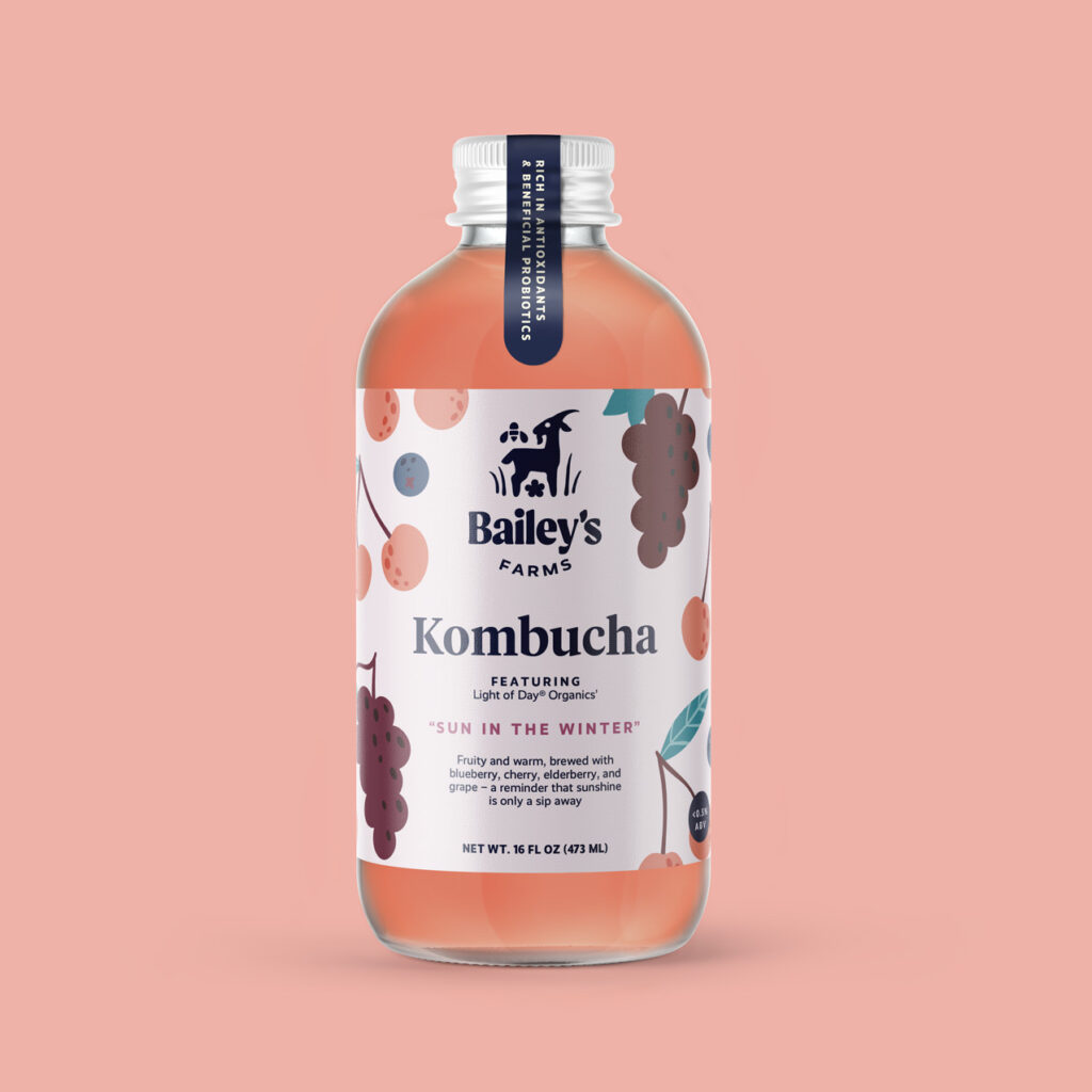 Bailey's Farms Sun In the Winter Kombucha bottle