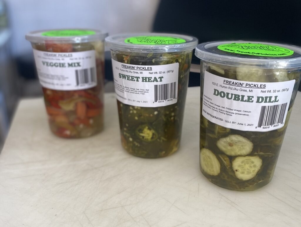 Freakin' Pickles Sweet Heat, Double Dill and Veggie Mix pickle flavors