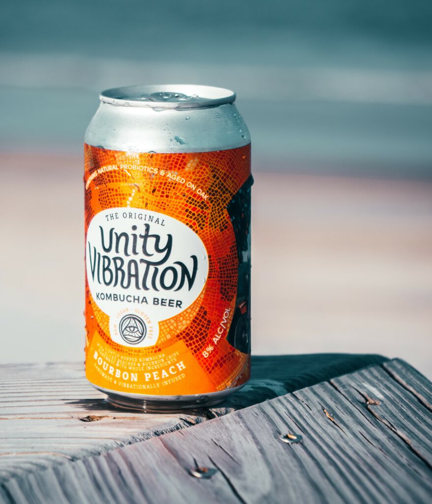 Unity Vibration kombucha beer Bourbon Peach