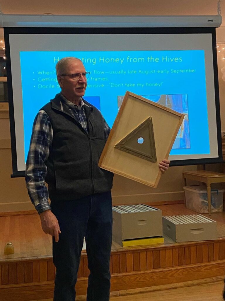 Pete Cattelino presenting at the Copper Country Beekeeping Club